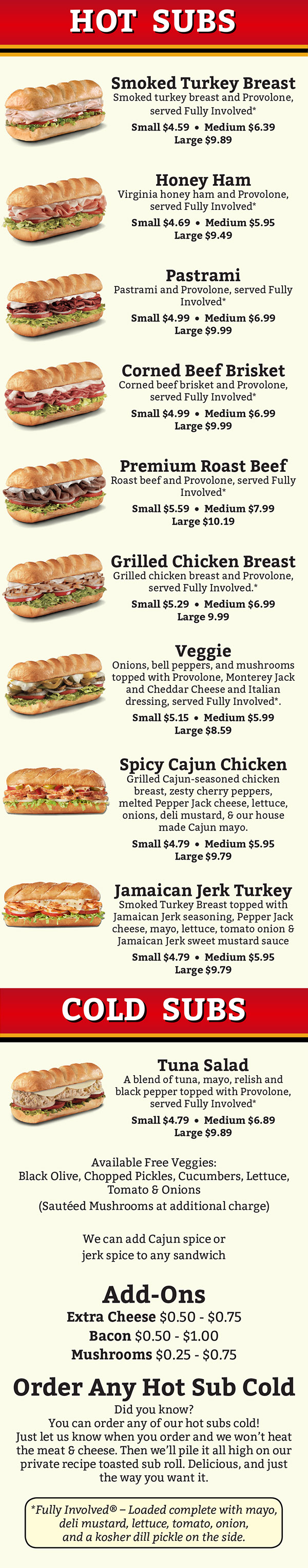 Firehouse Subs Menu | Order Online | Delivery | Lincoln NE | City-Wide ...