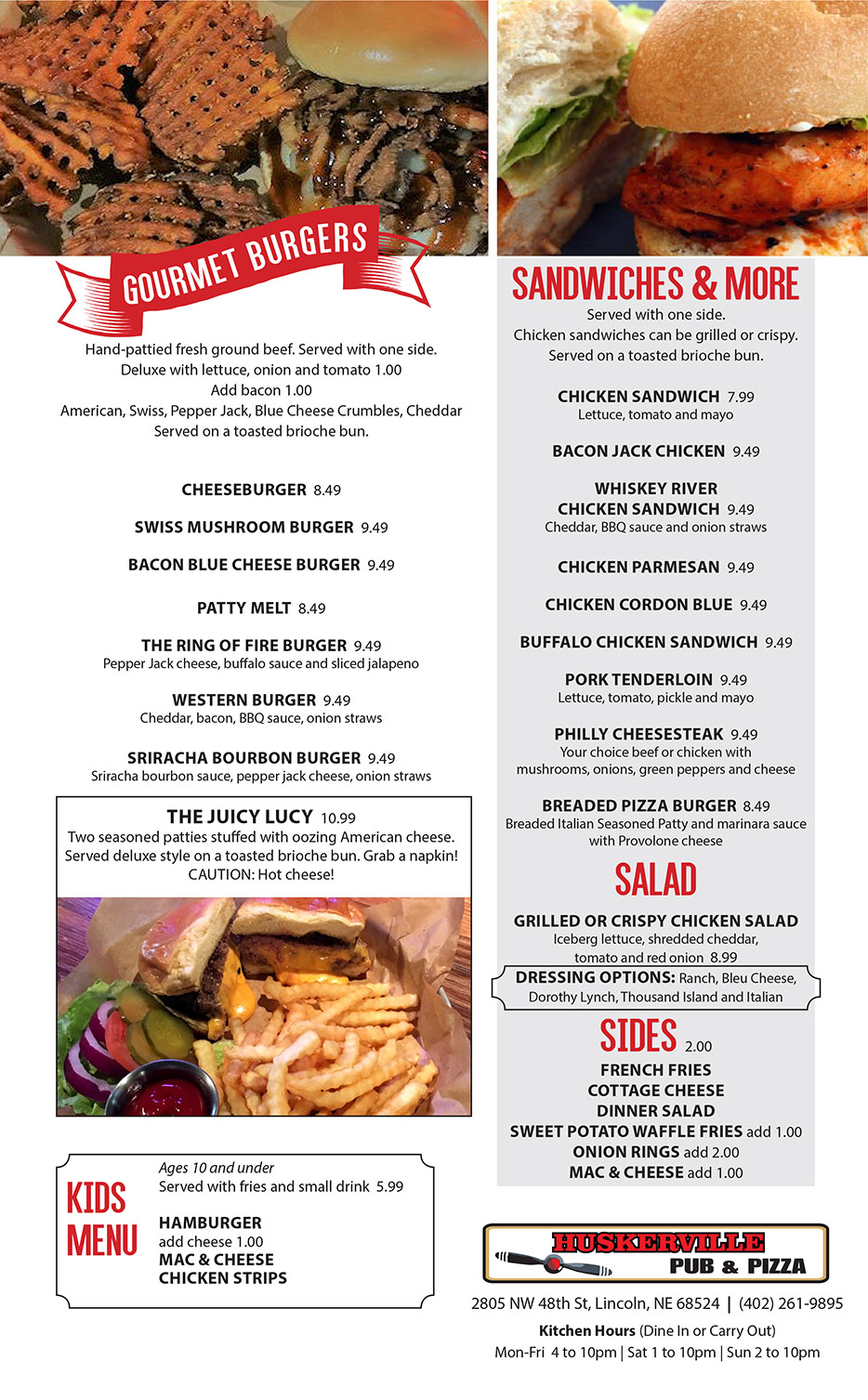 Huskerville Pub & Pizza Menu - Lincoln NE - Page 2